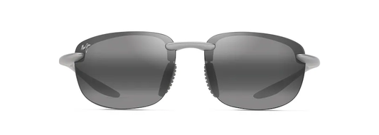 Maui Jim HO'OKIPA ULTRA Metal Matte Silver-Neutral Grey Lens Polarized Rimless Sunglasses
