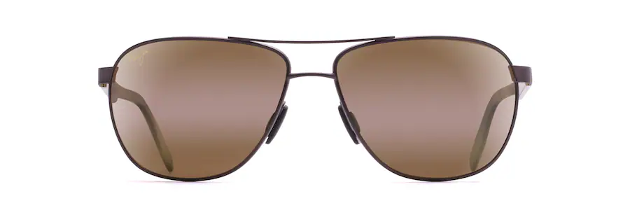 Maui Jim CASTLES Matte Chocolate-HCL® Bronze Lens Polarized Aviator Sunglasses
