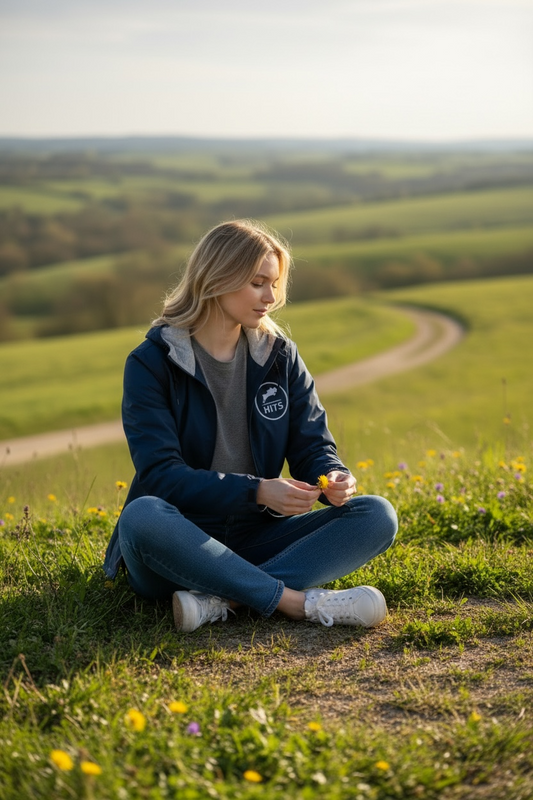 HITS Unisex Embroidered Hooded Rain Jacket