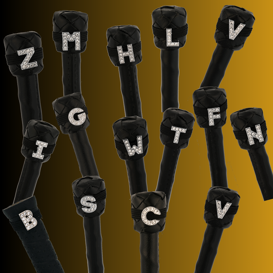 Dubois Cheval Crop Charm - Pave Crystal Silver Letter