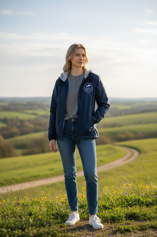 HITS Unisex Embroidered Hooded Rain Jacket