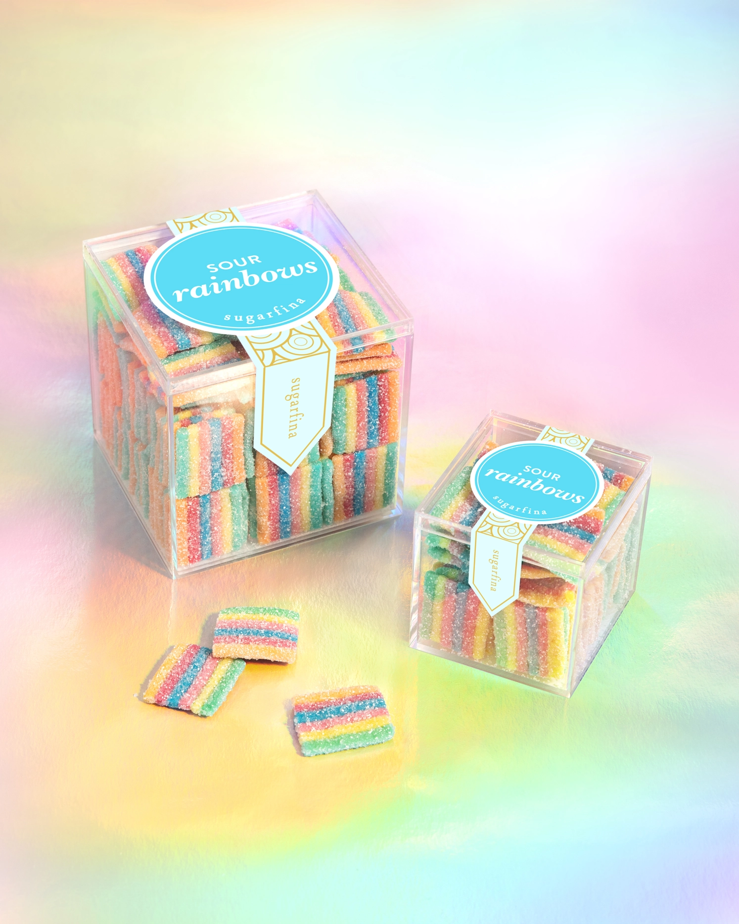 Sugarfina Sour Rainbow Belts - Small Cube