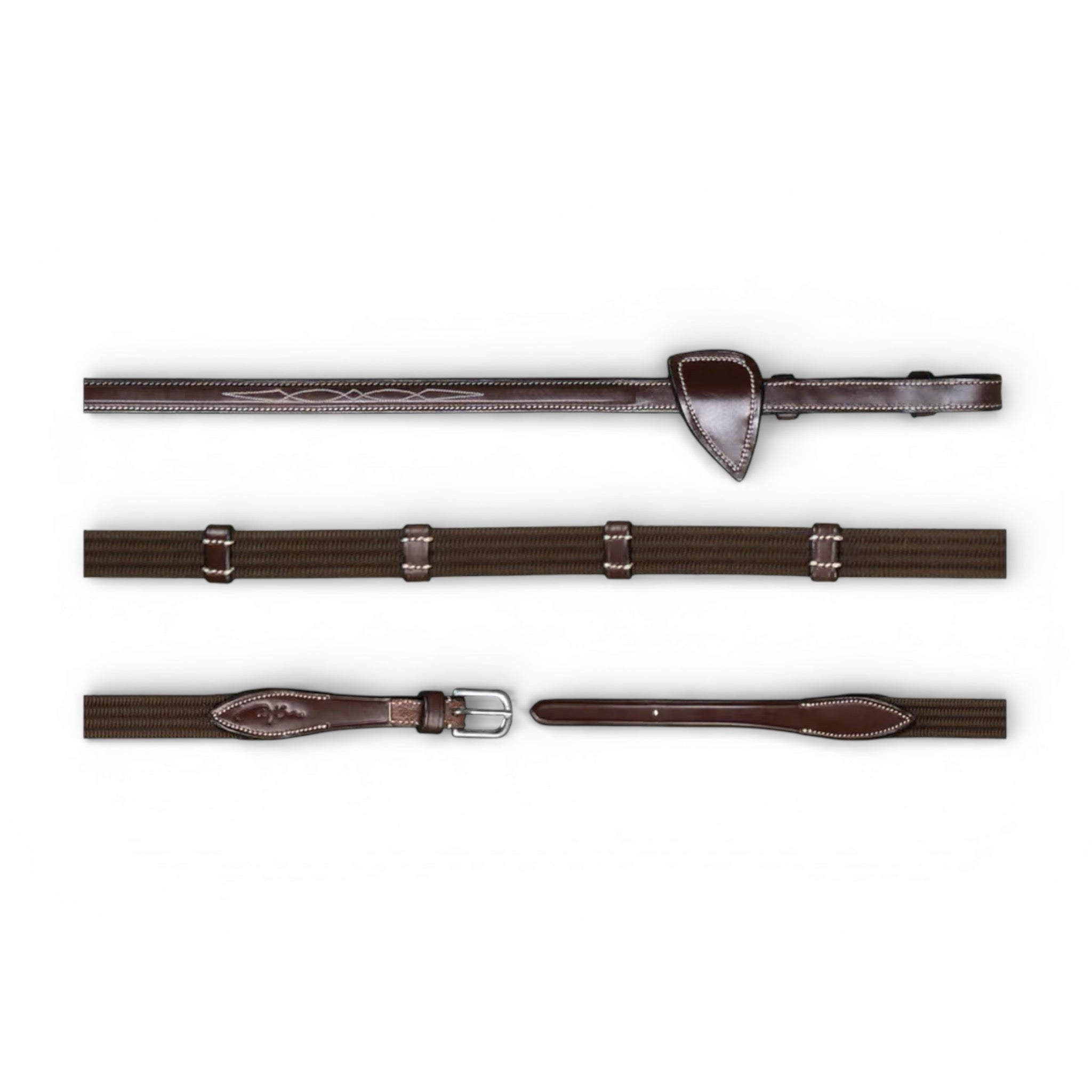 Dyon 5/8" Web Reins With 9 Leather Loops