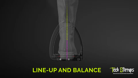 Tech Stirrups Venice Sloped EVO Black with Silver Night Swarovski Crystals