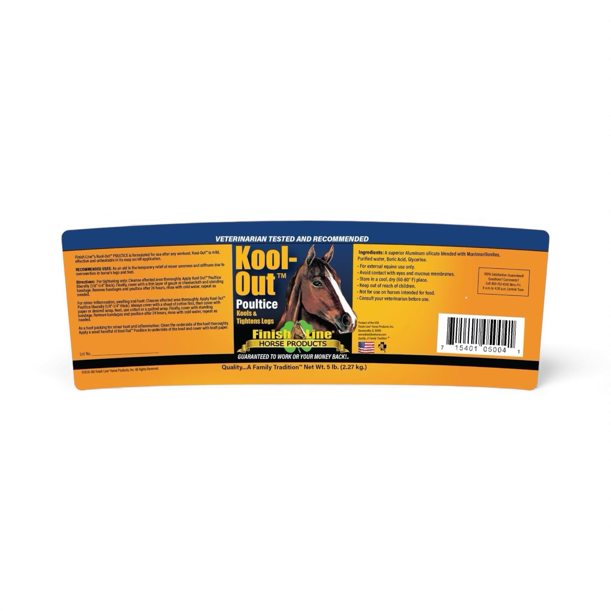 Finish Line KOOL-OUT™ Poultice Non-Medicated – 5 lb Tub