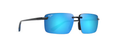Load image into Gallery viewer, Maui Jim Lauilima Asian Fit Shiny Black Frame with Blue Hawaii Lens Polarised Rimless Sunglasses
