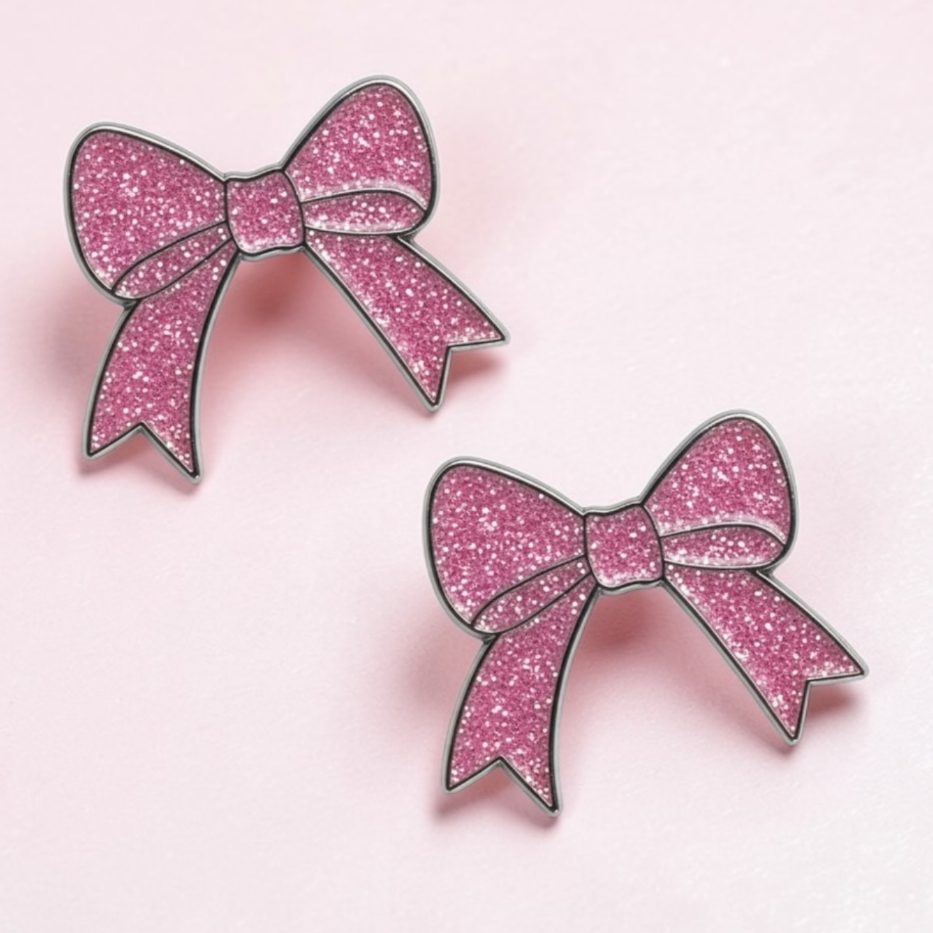 Pink Bows Number Pin Charms by Dubois Cheval