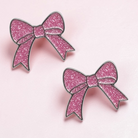 Pink Bows Number Pin Charms by Dubois Cheval