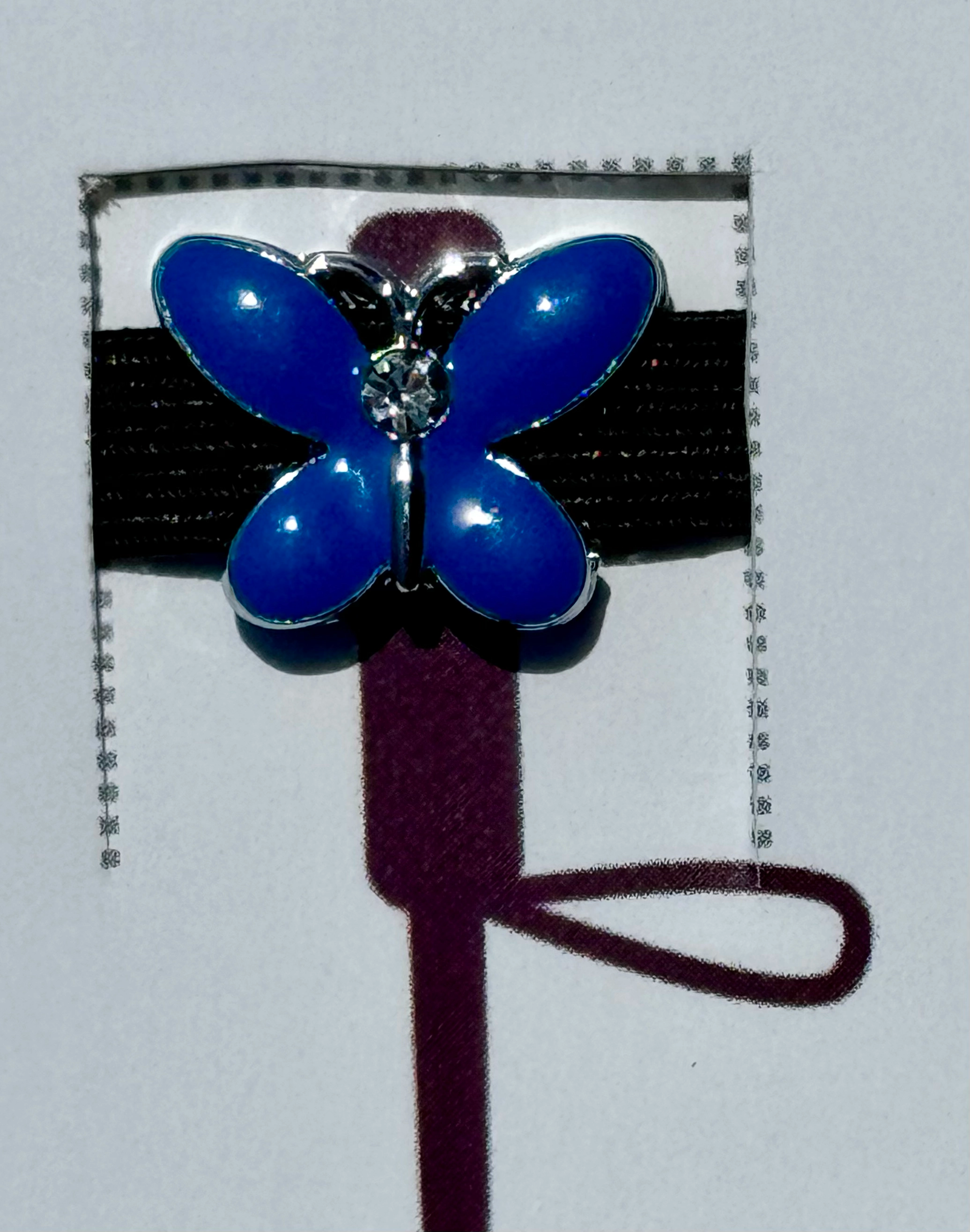 Dubois Cheval Crop Charm - Blue Butterfly