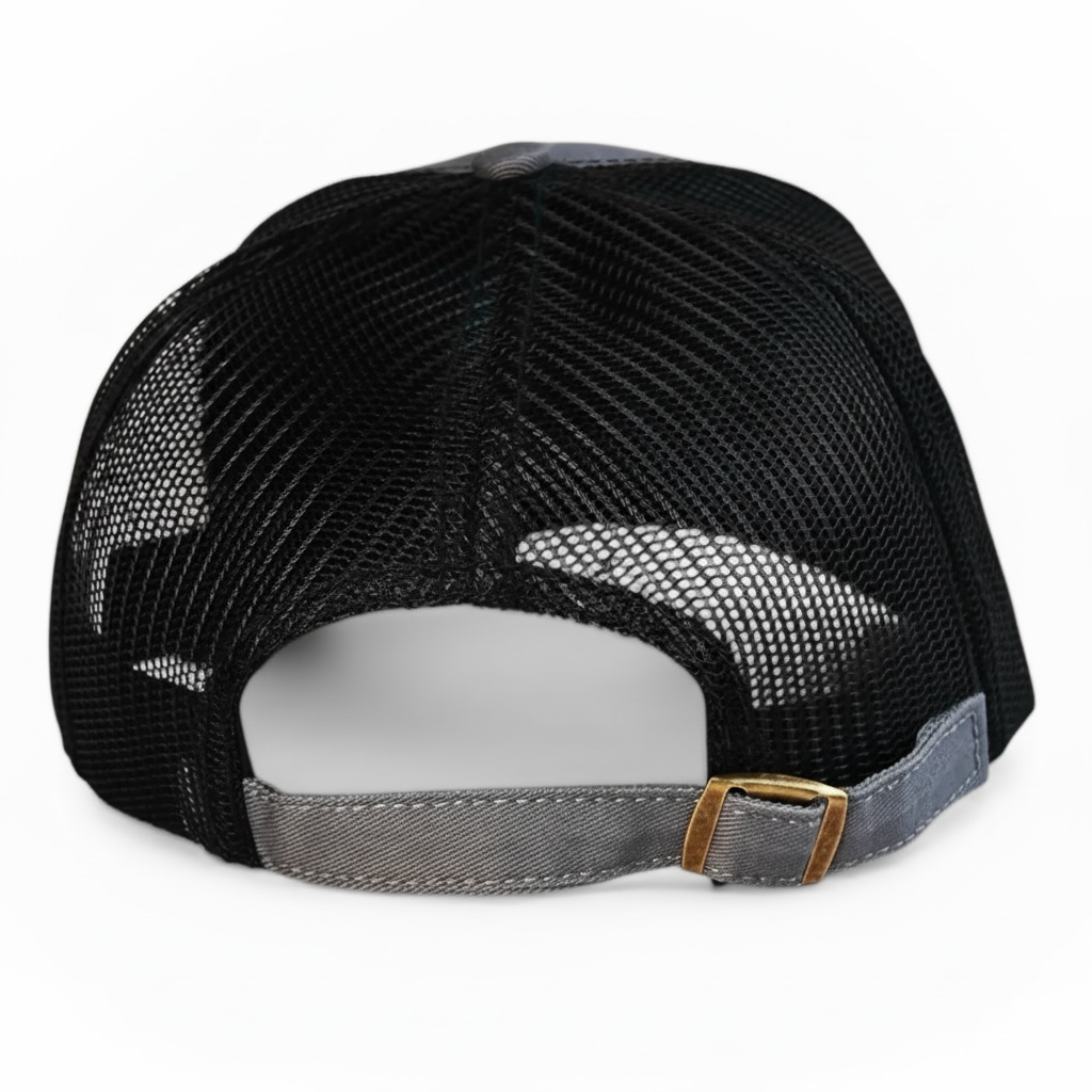 Horse Show Grandpa - Leather Patch Trucker Baseball Cap by Dubois Cheval