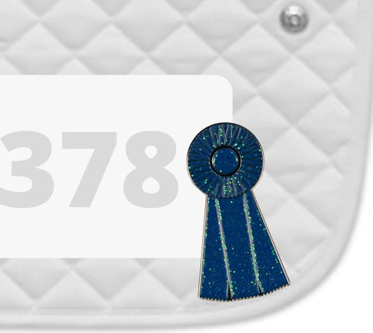 Dubois Cheval Number Pin Charms - Blue Ribbon