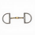 Load image into Gallery viewer, Slow Twist French Link Copper Dee Ring - Alorian Custom Bit
