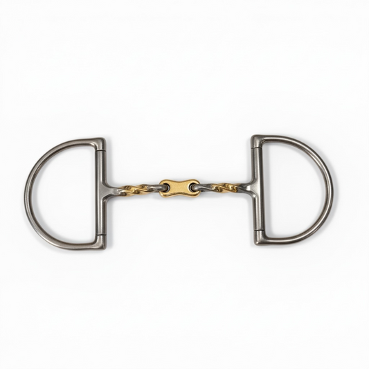 Slow Twist French Link Copper Dee Ring - Alorian Custom Bit