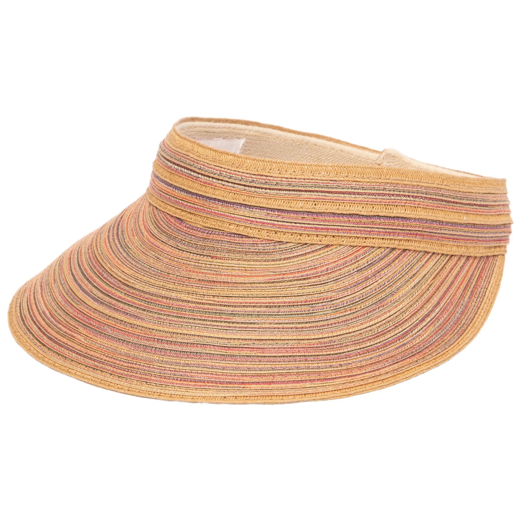 San Diego Hat Company Women's Mixed Braid Visor with Velcro Strap