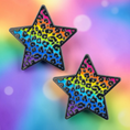Load image into Gallery viewer, Rainbow Cheetah Number Pin Charms by Dubois Cheval
