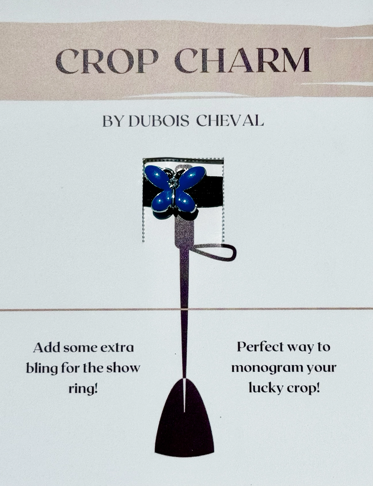 Dubois Cheval Crop Charm - Blue Butterfly