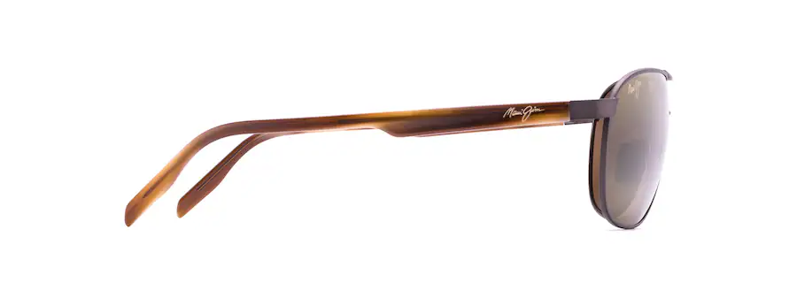 Maui Jim CASTLES Matte Chocolate-HCL® Bronze Lens Polarized Aviator Sunglasses