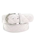 Load image into Gallery viewer, The Tailored Sportsman Quilted C Leather White Belt
