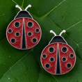 Load image into Gallery viewer, Ladybug Number Pin Charms by Dubois Cheval

