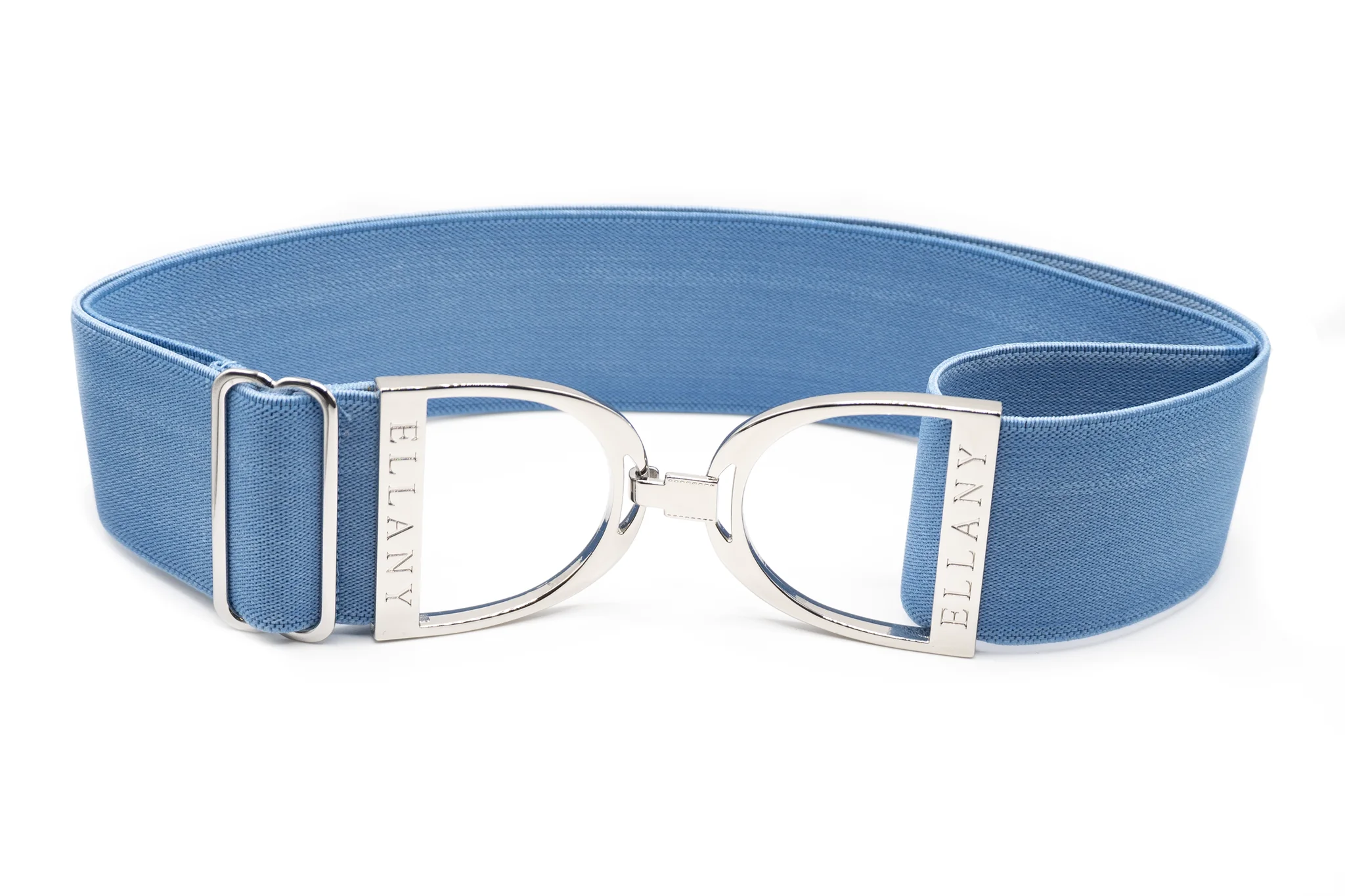 Ellany Equestrian  Cornflower - 2" Silver Stirrup Elastic Belt