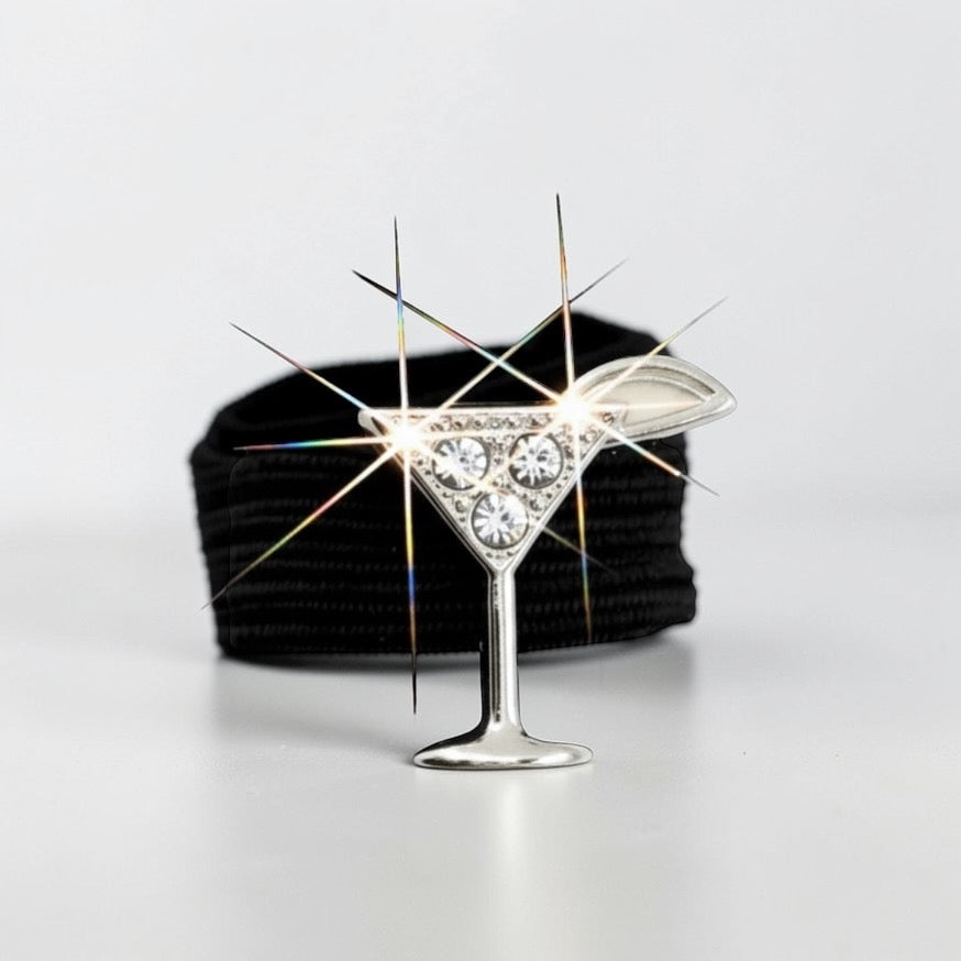 Sparkly Martini Crop Charm - Dubois Cheval Crop Charm