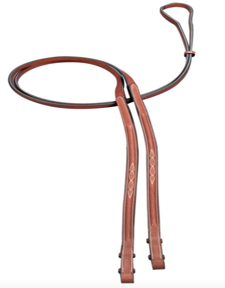 Arc de Triomphe Imperial Curb Reins Brown 1/2"