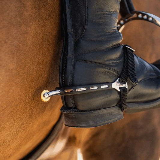 Herm Sprenger Ultra Fit Extra Grip Spurs With Balkenhol Fastening - Stainless Steel