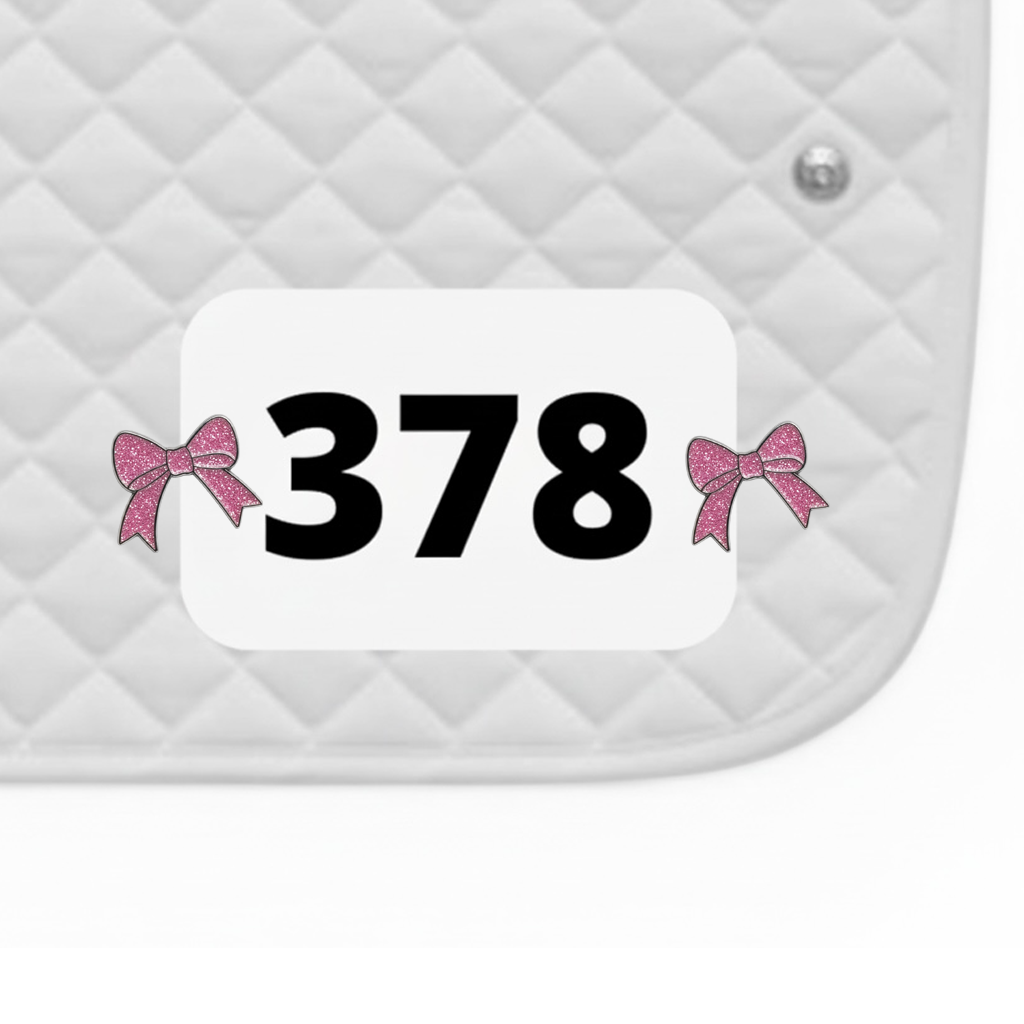Pink Bows Number Pin Charms by Dubois Cheval