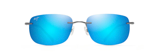 Maui Jim Ohai Gunmetal Frame-Blue Hawaii Lens Polarized Rimless Sunglasses