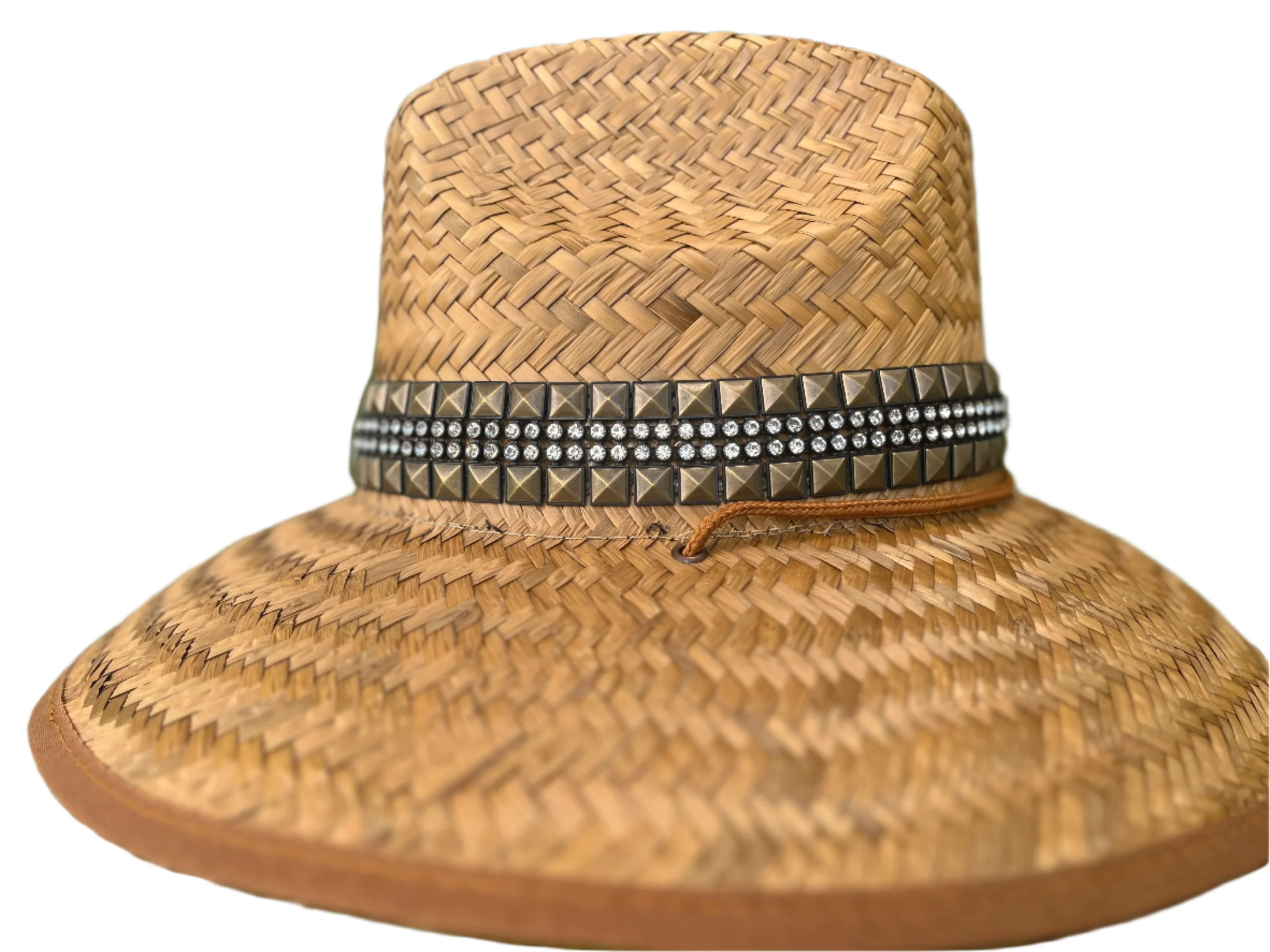 Island Girl Hats - Copper Studs and Diamonds