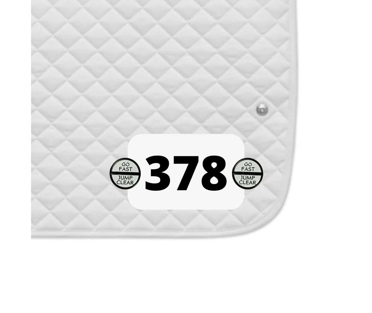 Dubois Cheval Number Pin Charms - Go Fast & Jump Clear