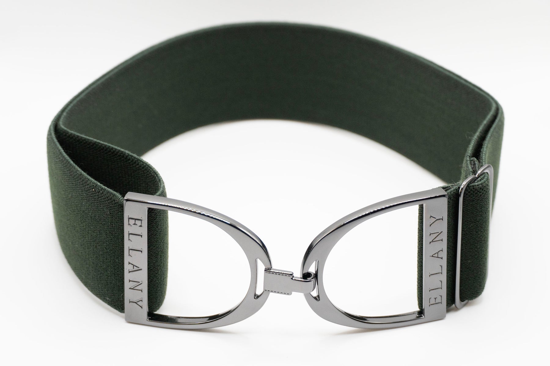 Ellany Elastic Belts Gunmetal  StIrrup 2"