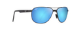 Load image into Gallery viewer, Maui Jim CASTLES Matte Dark Ruthenium with Black-Blue Hawaii Lens Polarized Aviator Sunglasses
