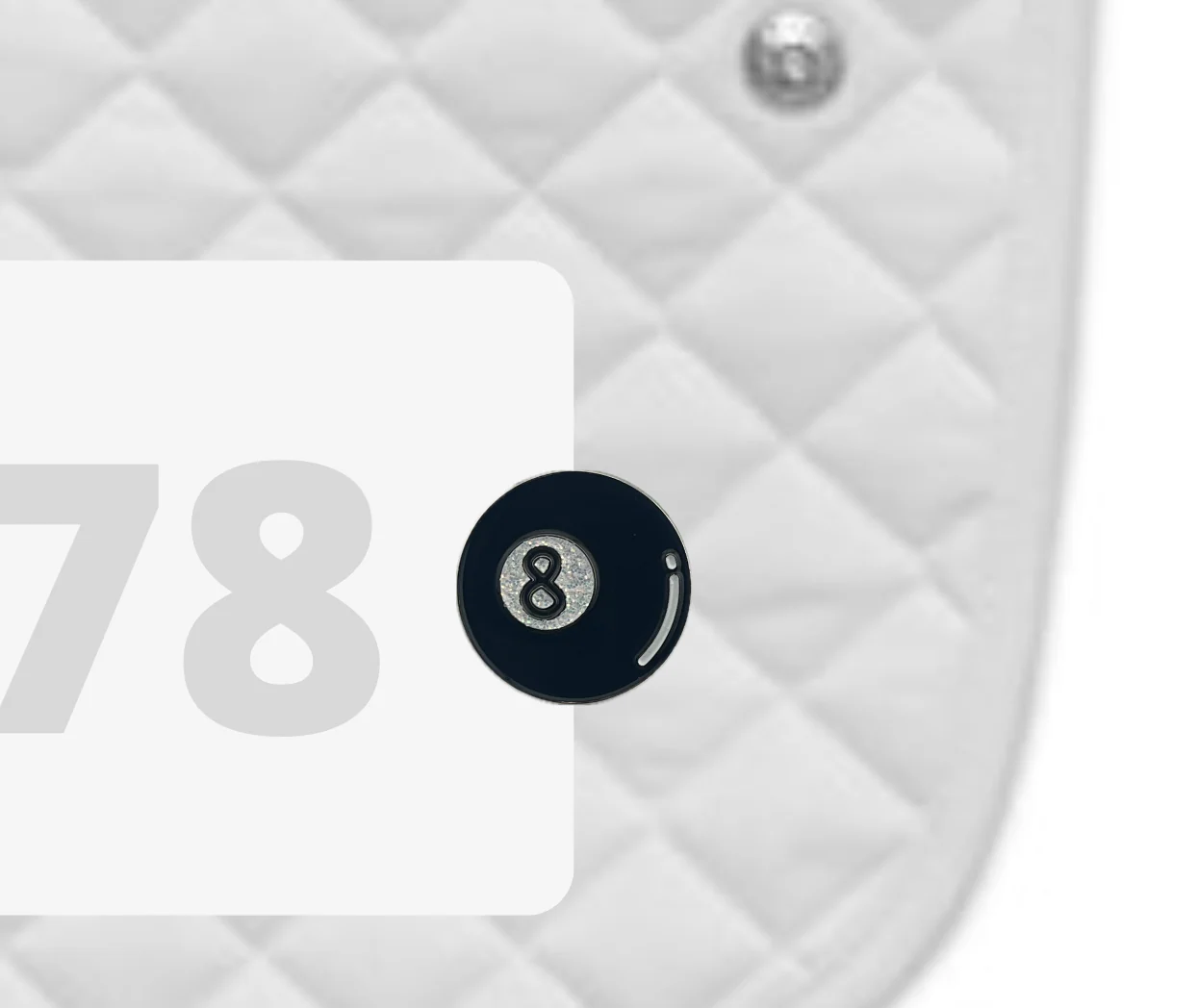 Dubois Cheval Magic 8 Ball Number Pin Charm