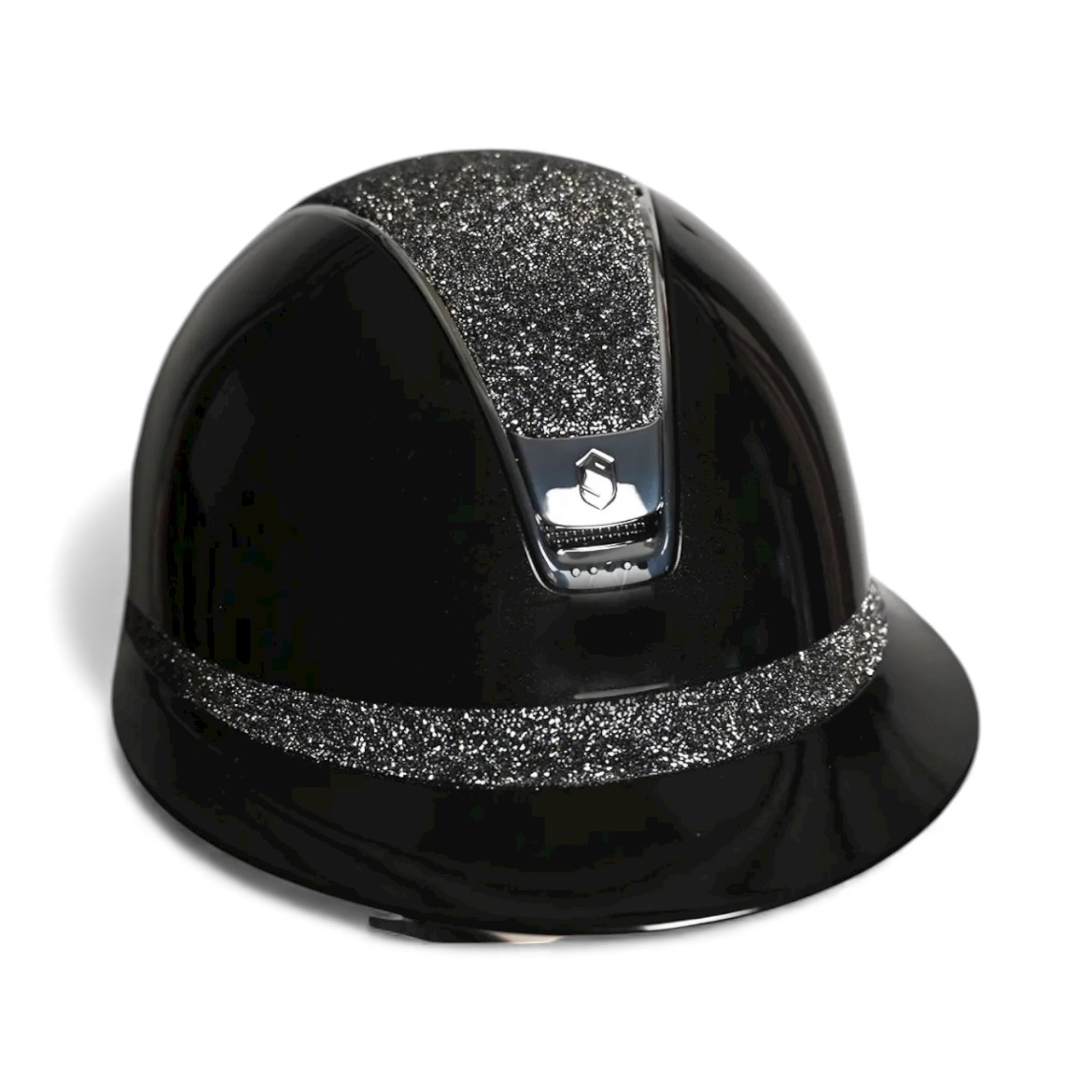 Samshield 2.0 Miss Shield Miss Paint Glossy Black Ultra Fine Rock Night Shade Chrome Trim Jet Hematite Swarovski-Custom Helmet