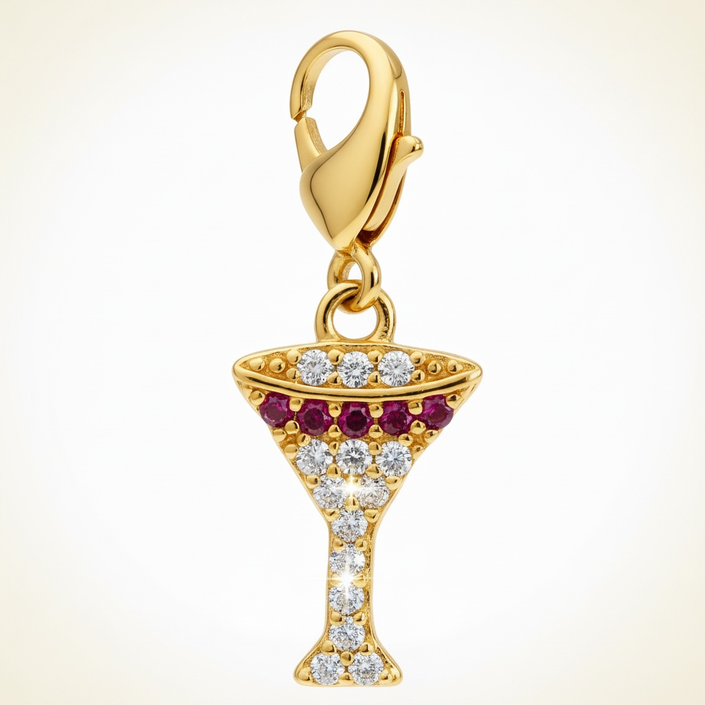 Sparkly Martini Braid Charm by Dubois Cheval