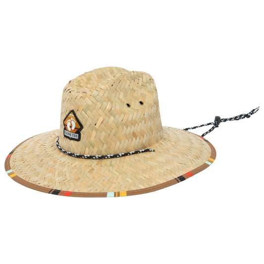 San Diego Hat Good Vibrations - Lifeguard Hat with Brown Striped Under Brim by Hang Ten