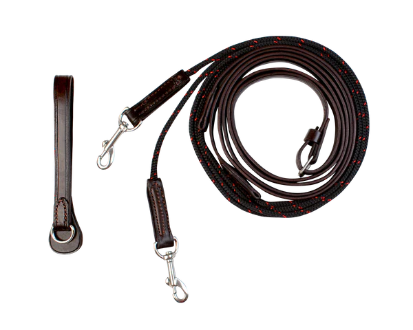 Walsh Leather Draw Reins with Rope