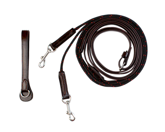 Walsh Leather Draw Reins with Rope