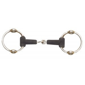 Centaur® Stainless Steel Rubber Mouth Eggbutt Gag Bit