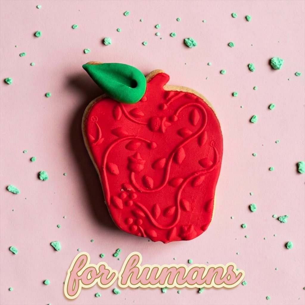 Fancy Apple – Sprinkles & Sparkles Single Sugar Cookie for Humans