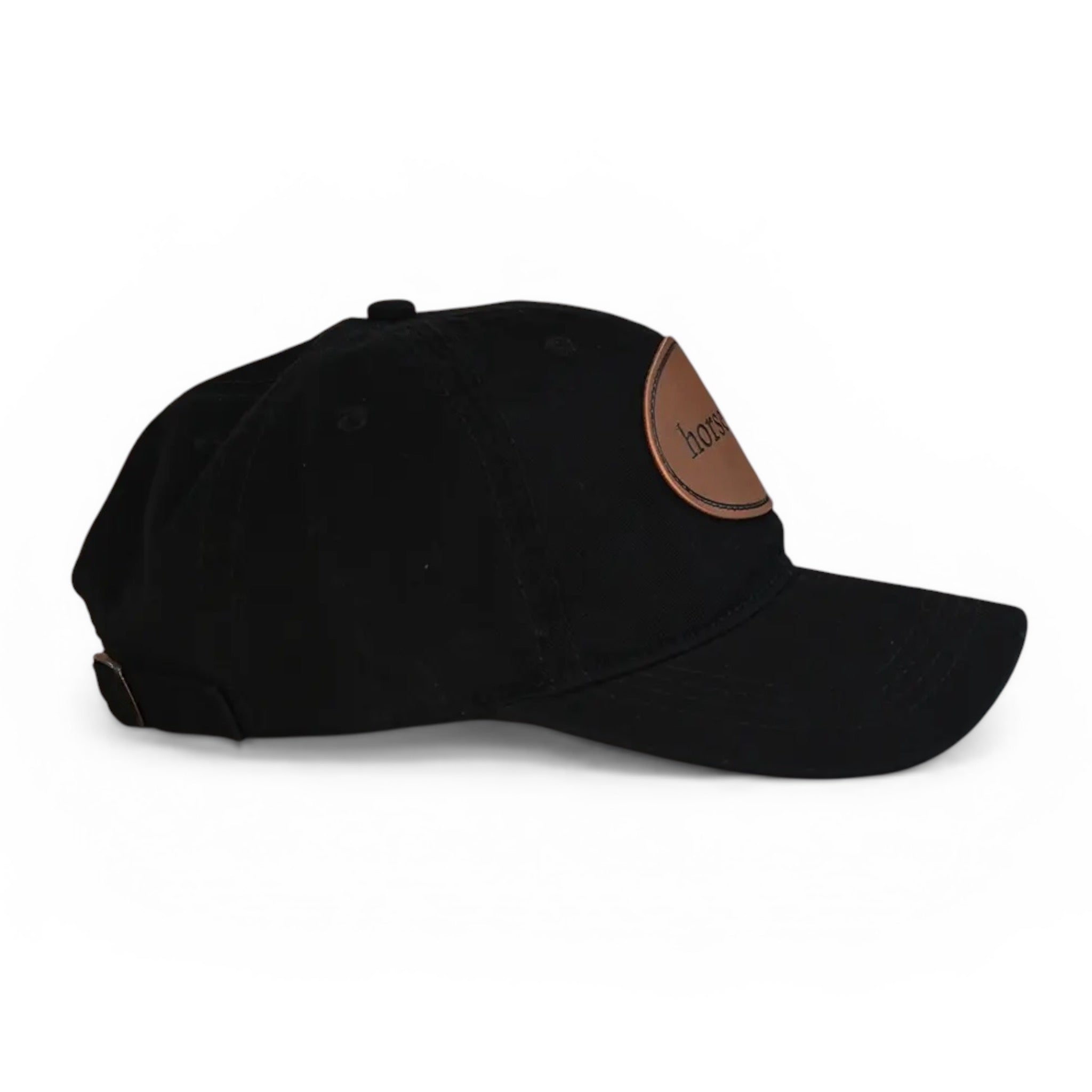 Horse Girl - Leather Patch Cotton Baseball Cap by  Dubois Cheval