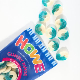 Howe Gummy Rings Blue Raspberry Rings 5 oz. Bag