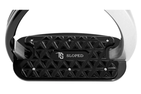 Tech Stirrups Venice Sloped EVO Black with Silver Night Swarovski Crystals