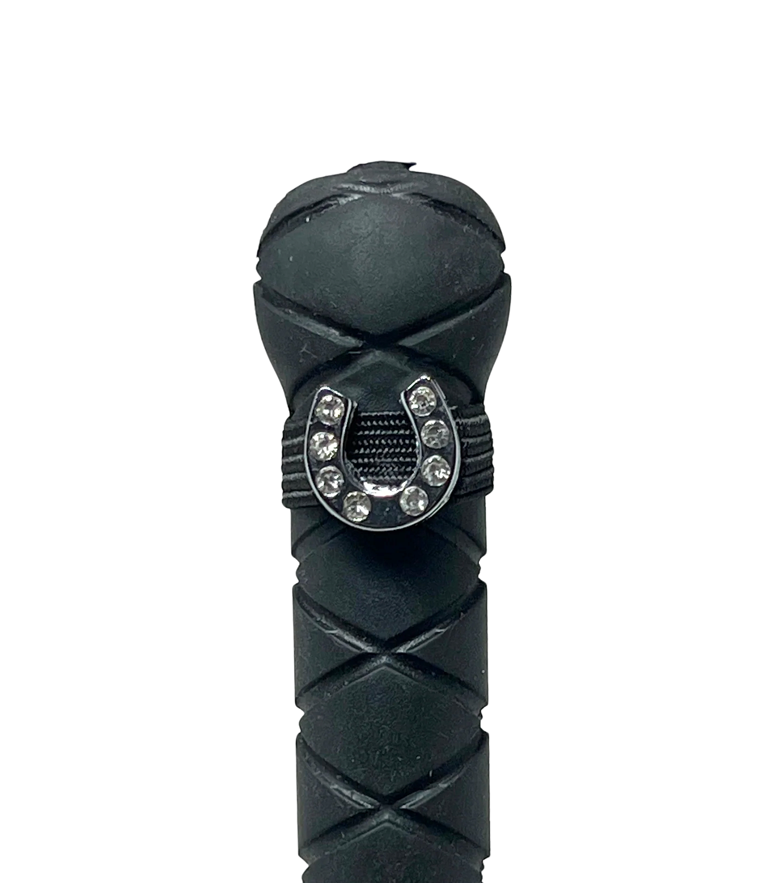 Dubois Cheval Crop Charm - Horse Shoe  Silver Pave Crystal