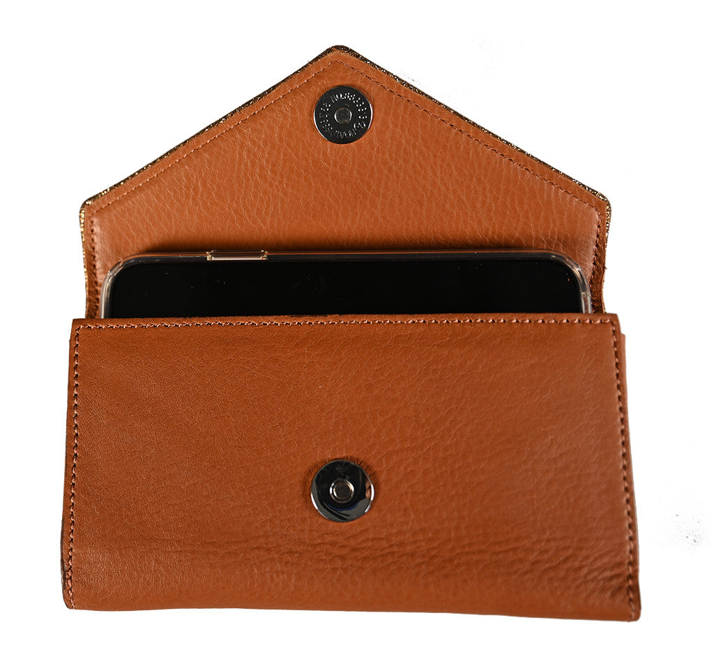 Penelope Phone Pocket Cognac 3