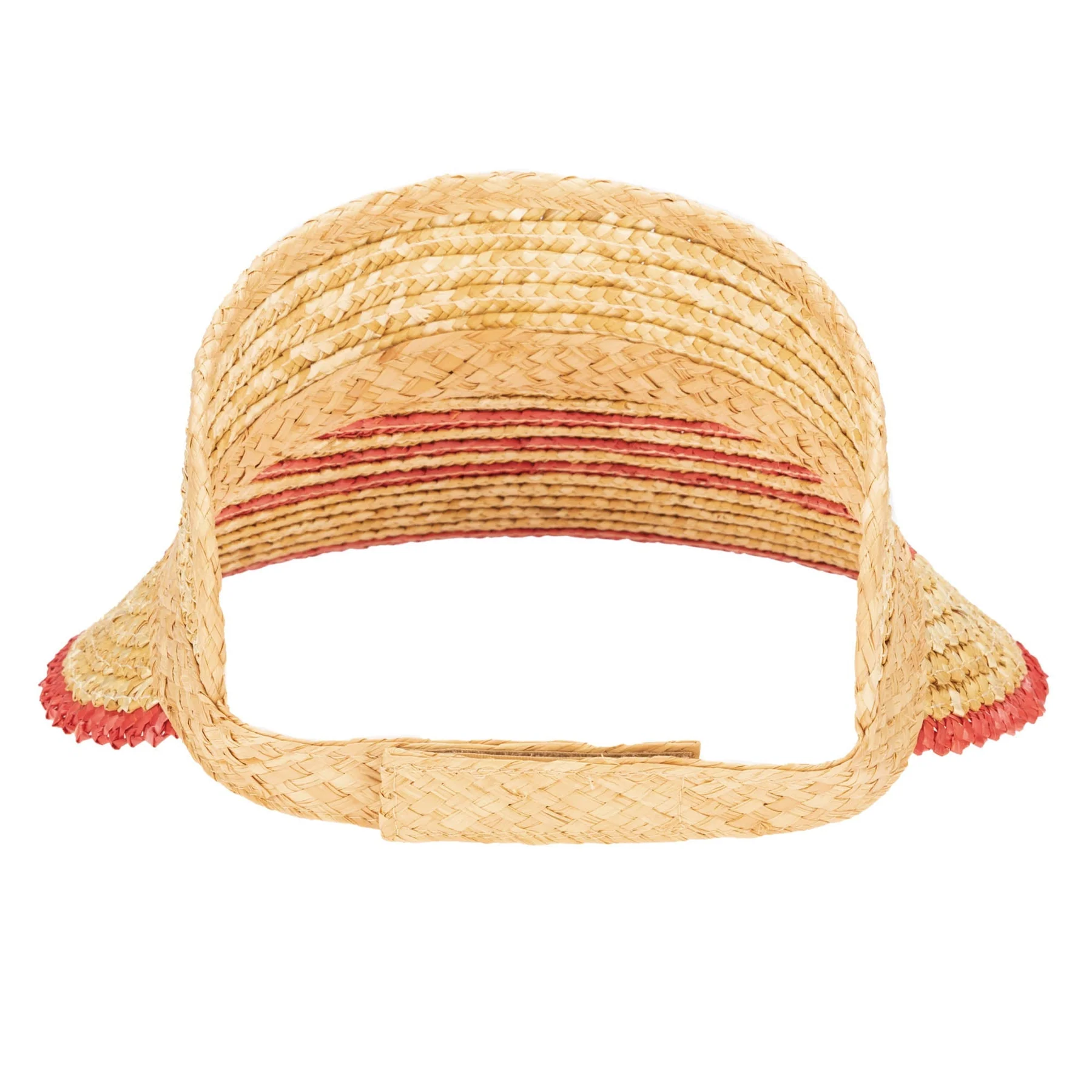 San Diego Hat Weekend Getaway - Women's Textured Wheat Straw Visor With Stripe & Velcro Back