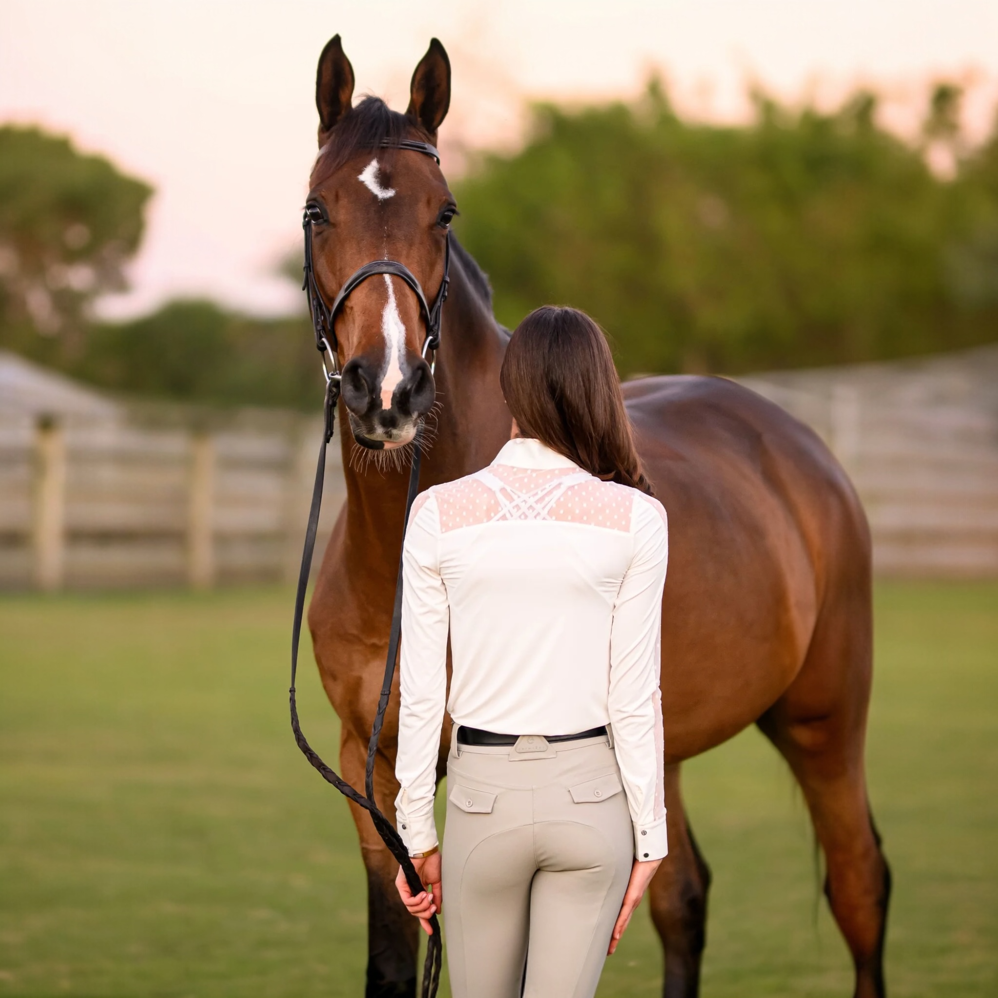 Euphoric Equestrian Palm Beach Long Sleeve Show Shirt
