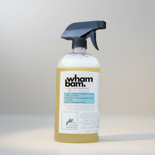 The Infused Equestrian Wham Bam. A Coat Fly Spray Repellent