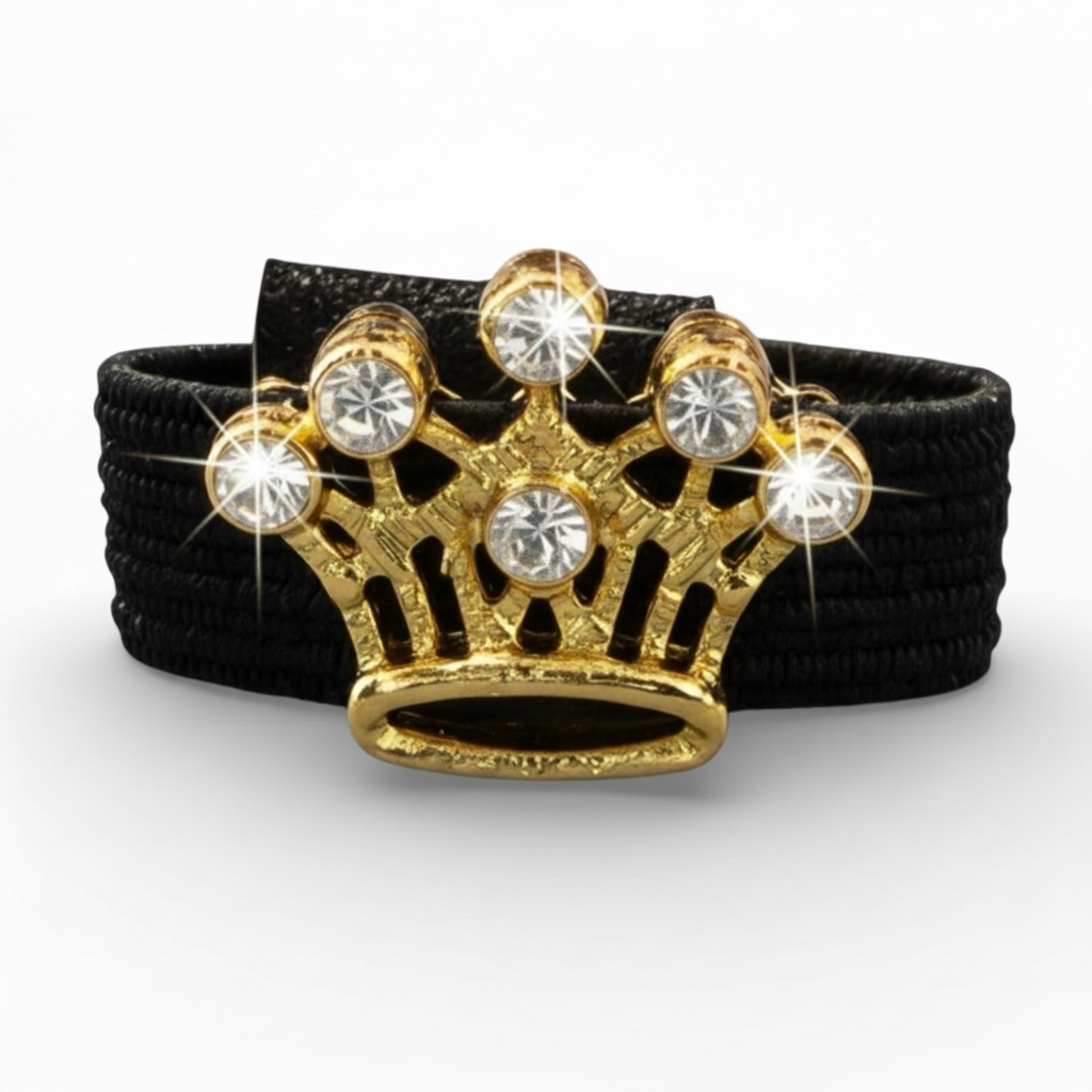 Dubois Cheval Crop Charm - Gold Sparkly Crown
